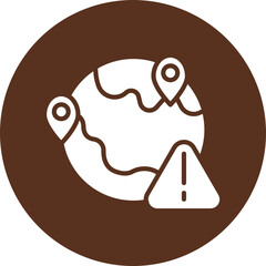 Crisis Glyph Circle Icon