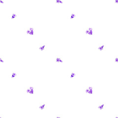 Watercolor lavender hand painted illustration, herbal botanical seamless pattern