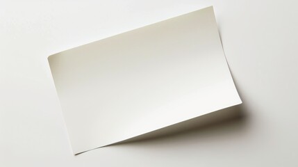 Close up white note paper on white background with clipping path