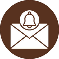 Email Glyph Circle Icon