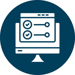 Project Status Glyph Circle Icon