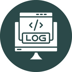 Logs Glyph Circle Icon