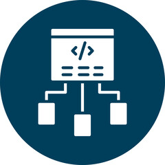 Framework Glyph Circle Icon