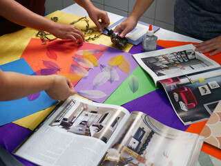 Male and female creative workshop