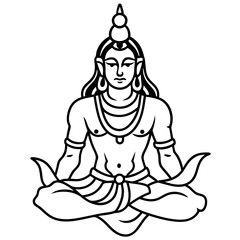 Maha Shivratri Shankar Mahadev Lord Shiva vector illustration