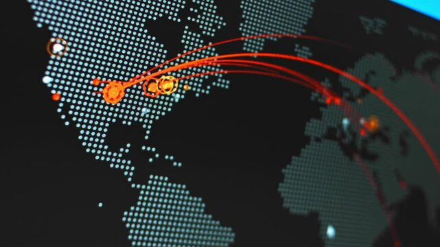 Worldwide map of cyber attacks