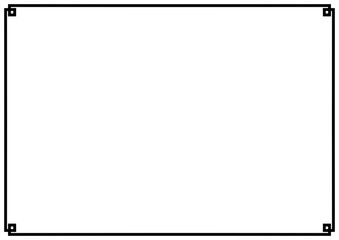 A4 paper size black rectangular border frame
