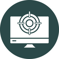 Fps Vector Glyph Circle Icon