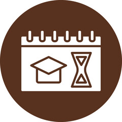 Gap Year Vector Glyph Circle Icon