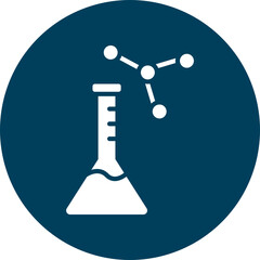 Laboratory Vector Glyph Circle Icon Design