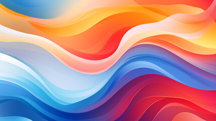 Fototapeta premium Vibrant Fluid Wave Art