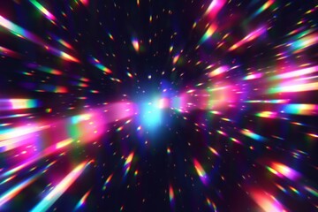 ホログラフィック虹光線の背景