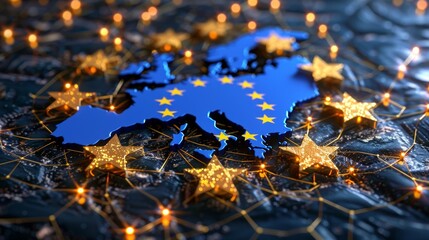 Digital mapping of european union network for data and business exchange in western europe