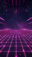 Abstract neon grid