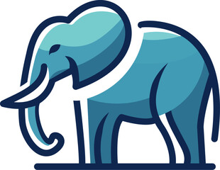 illustration of a modern elephant logo design