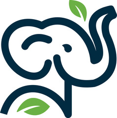 illustration of a modern elephant logo design