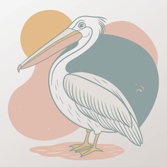 illustration of a pelican