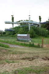 abandoned water park with water slides 