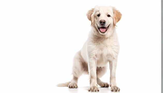Armenian gampr dog breed standing on white background, AI Generated