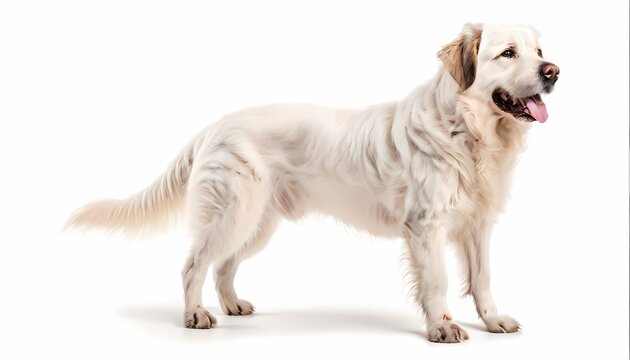 Armenian gampr dog breed standing on white background, Ai Generated