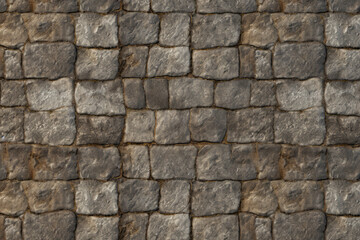 Fototapeta premium Processed collage of old street pavement surface texture. Background for banner, backdrop