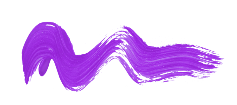 Purple brush strokes isolated on transparent background. - Powered by Adobe