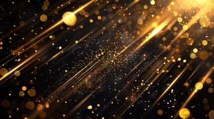 Obraz premium A gold and black background with a lot of sparkles background