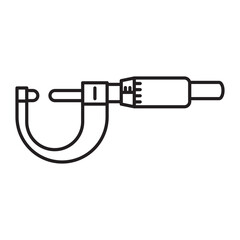 Precision Micrometer Icon Ideal for Engineering and Measurement Tools