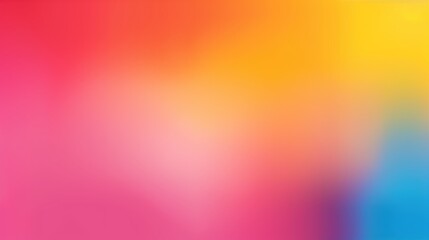 Soft gradient blur from pink to orange, yellow and blue hues. Modern minimalist background with copyspace for digital wallpaper or presentation of music show