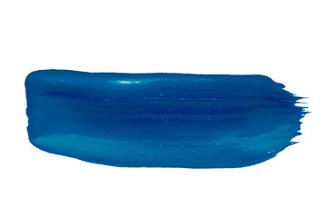 Blue brush strokes isolated on transparent background.