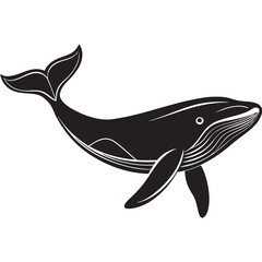 Fototapeta premium illustration of a cartoon whale