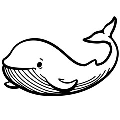 cute whale, generative AI