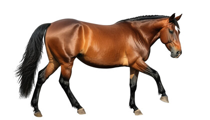 Obraz premium Majestic Stallion Isolated on White Background 