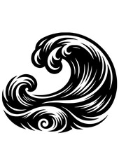 Sea Waves SVG, Ocean Waves SVG, Hawaii SVG, Surfing SVG, Sea Waves Silhouette, Sea Waves Logo, Vector, Clipart, Cut file for Cricut SVG, JPG, PNG