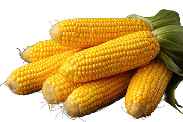 Corn, raw corn cob transparent background PNG