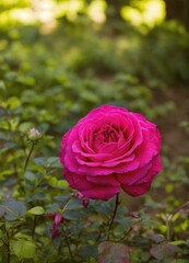 pink roses in garden