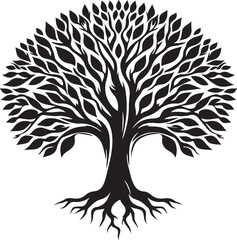 Tree silhouette vector art file