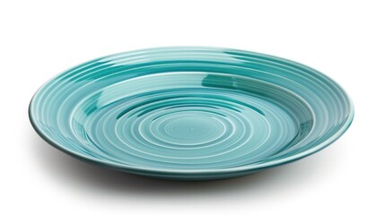 Obraz premium Ceramic plate on white background with clipping path