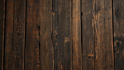 Obraz premium 어두운 갈색 나무 판자 배경, 벽지. 오래된 그루지 어두운 질감의 나무 배경, 오래된 갈색 나무 질감의 표면, 위쪽 전망의 갈색 소나무 나무 판넬.