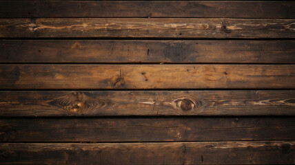 Fototapeta premium 어두운 갈색 나무 판자 배경, 벽지. 오래된 그루지 어두운 질감의 나무 배경, 오래된 갈색 나무 질감의 표면, 위쪽 전망의 갈색 소나무 나무 판넬.