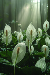 lily of the valley in garden