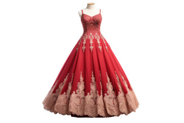 Obraz premium Traditional Indian Frock Dress Isolated on White Background