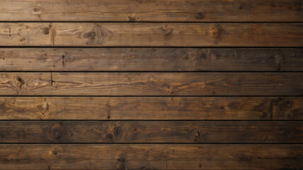 Obraz premium Fond de planche de bois marron foncé, papier peint. Vieux fond en bois texturé foncé grunge, la surface de la vieille texture de bois brun, vue de dessus lambris en bois de pin brun.