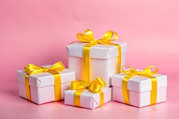 Fototapeta premium festive, congratulatory background with gift boxes, ready to give joy to the giver