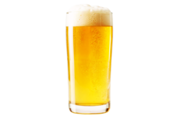 Glass of beer for advertisement isolated cutout , generative AI
