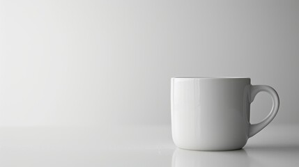 Photographing white teacup or coffee mug on white tabletop
