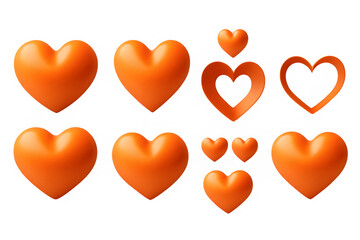 orange hearts