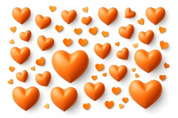 orange hearts
