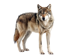 Obraz premium Lone wolf, isolated on transparent background.