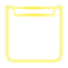 yellow square frame and topic light neon